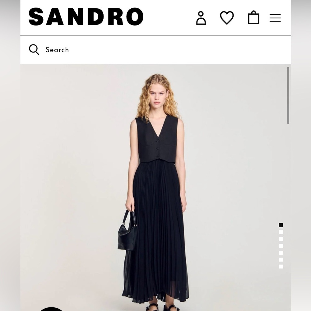 Sandro Black Maxi Dress (new)